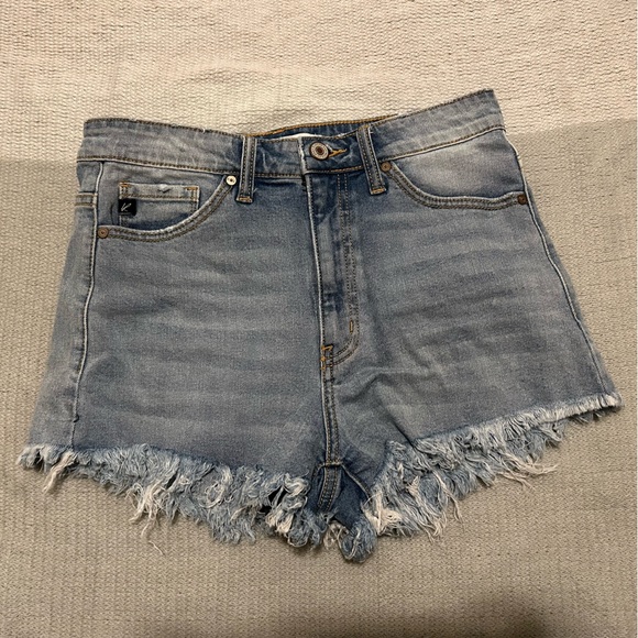 Kancan High Rise Frayed Stretch Short - Picture 4 of 5